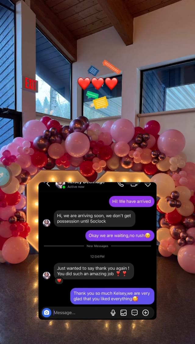 AER Balloon Decor client review — balloon styling