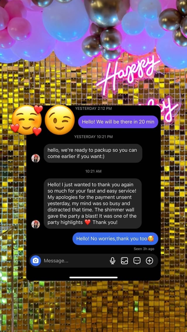 AER Balloon Decor client review — balloon styling