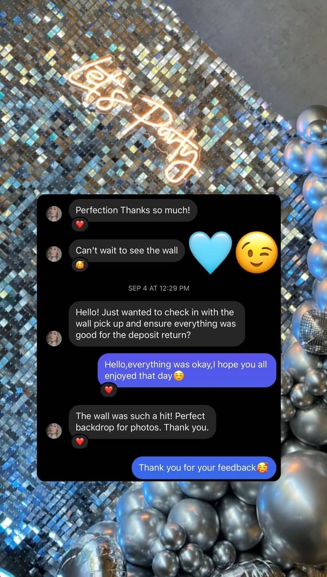 AER Balloon Decor client review — balloon styling